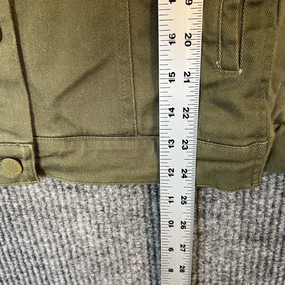 Belle by Kim Gravel Twill Jacket with Knit Back and Sleeve XL Olive Envy - Picture 11 of 11